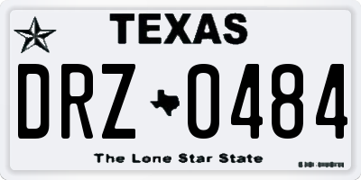 TX license plate DRZ0484
