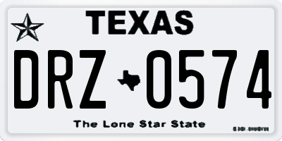TX license plate DRZ0574