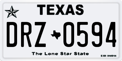 TX license plate DRZ0594