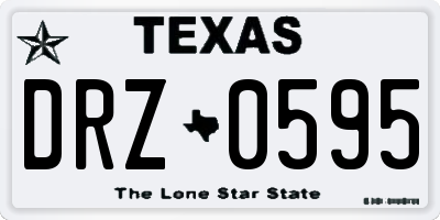 TX license plate DRZ0595