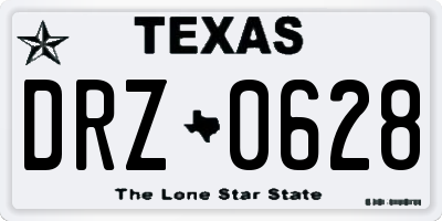 TX license plate DRZ0628