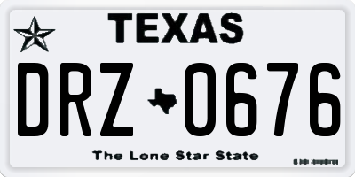 TX license plate DRZ0676