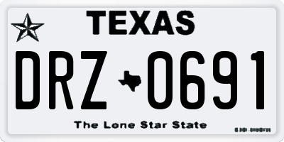 TX license plate DRZ0691
