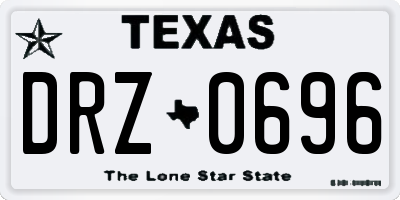TX license plate DRZ0696