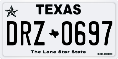 TX license plate DRZ0697