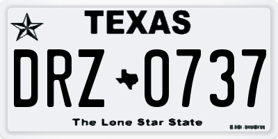 TX license plate DRZ0737