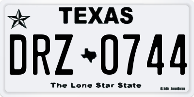 TX license plate DRZ0744
