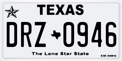 TX license plate DRZ0946