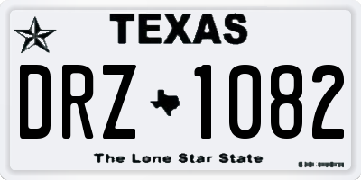 TX license plate DRZ1082