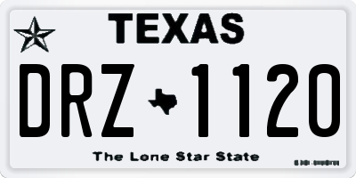 TX license plate DRZ1120