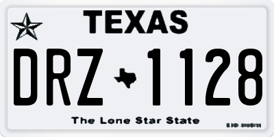 TX license plate DRZ1128