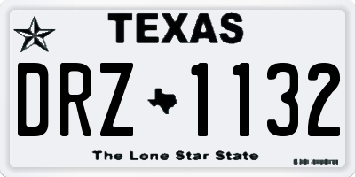 TX license plate DRZ1132