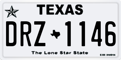 TX license plate DRZ1146