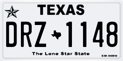 TX license plate DRZ1148
