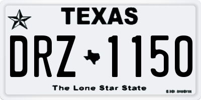 TX license plate DRZ1150
