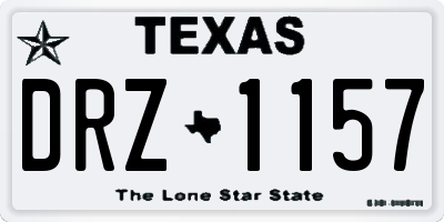 TX license plate DRZ1157