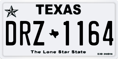 TX license plate DRZ1164