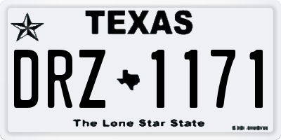 TX license plate DRZ1171