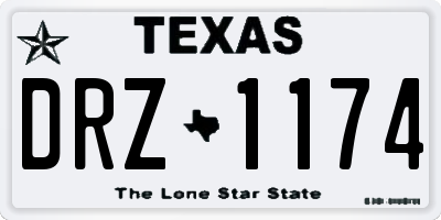 TX license plate DRZ1174
