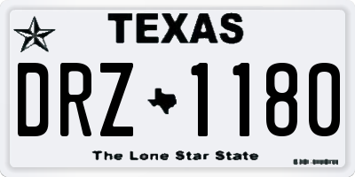 TX license plate DRZ1180