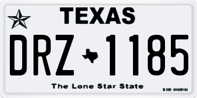 TX license plate DRZ1185