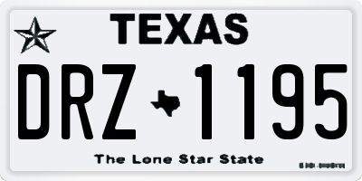TX license plate DRZ1195