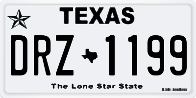 TX license plate DRZ1199