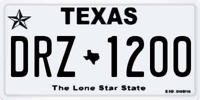TX license plate DRZ1200
