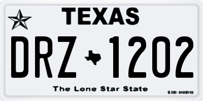 TX license plate DRZ1202