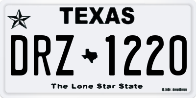 TX license plate DRZ1220