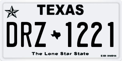 TX license plate DRZ1221