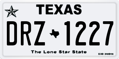 TX license plate DRZ1227