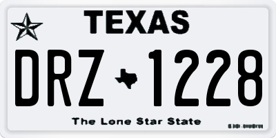 TX license plate DRZ1228