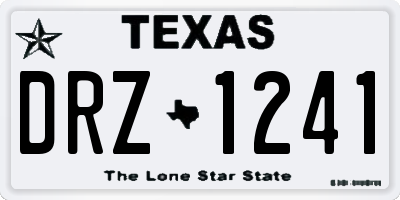 TX license plate DRZ1241