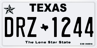 TX license plate DRZ1244