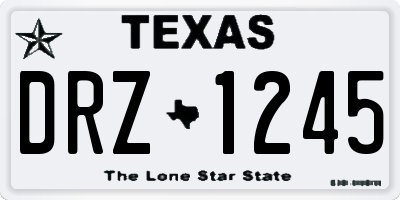 TX license plate DRZ1245