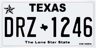 TX license plate DRZ1246