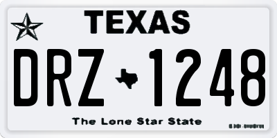 TX license plate DRZ1248