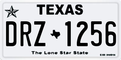 TX license plate DRZ1256