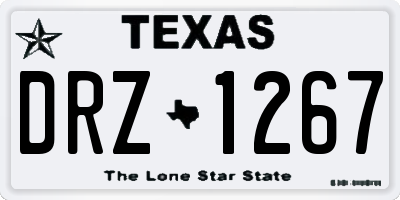 TX license plate DRZ1267