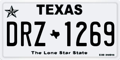 TX license plate DRZ1269