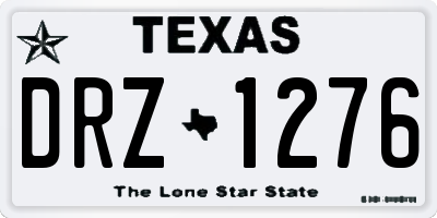 TX license plate DRZ1276