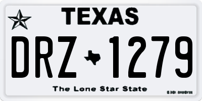 TX license plate DRZ1279