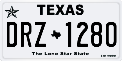 TX license plate DRZ1280