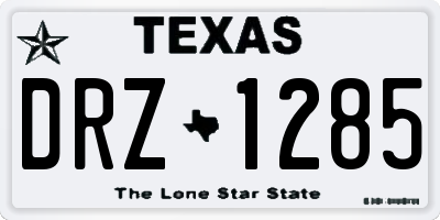 TX license plate DRZ1285