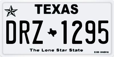TX license plate DRZ1295