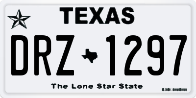 TX license plate DRZ1297