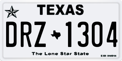 TX license plate DRZ1304