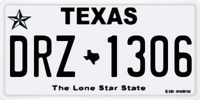 TX license plate DRZ1306