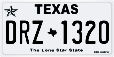 TX license plate DRZ1320